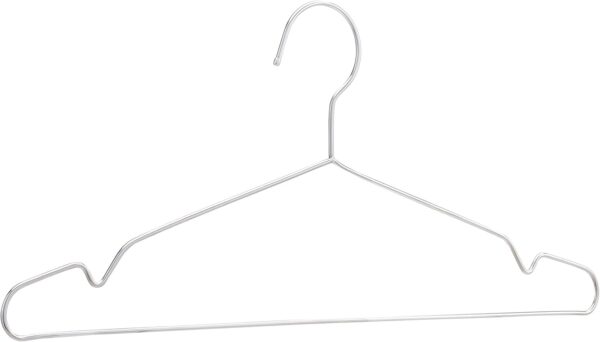 Stainless Steel Clothes Hangers, 50-Pack, Silver