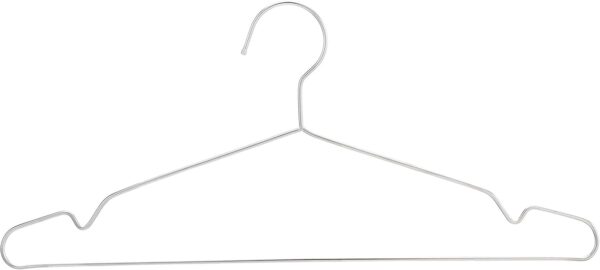 Stainless Steel Clothes Hangers, 50-Pack, Silver - Image 2