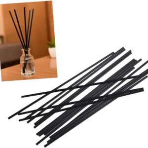 50Pcs Aroma Diffuser Rods Premium Fiber Sticks for Fragrance Diffusers Diameter Long Black Rattan Aroma Sticks for Home Scenting and Air