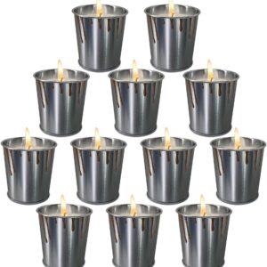 Summer Outdoor citronella Candles Made of Pure Lemongrass Essential Oil and Natural Soy Wax, Long-Lasting Burning, Indoor Bedroom, Kitchen, Garden, Terrace, Balcony, Camping (12 Packs)
