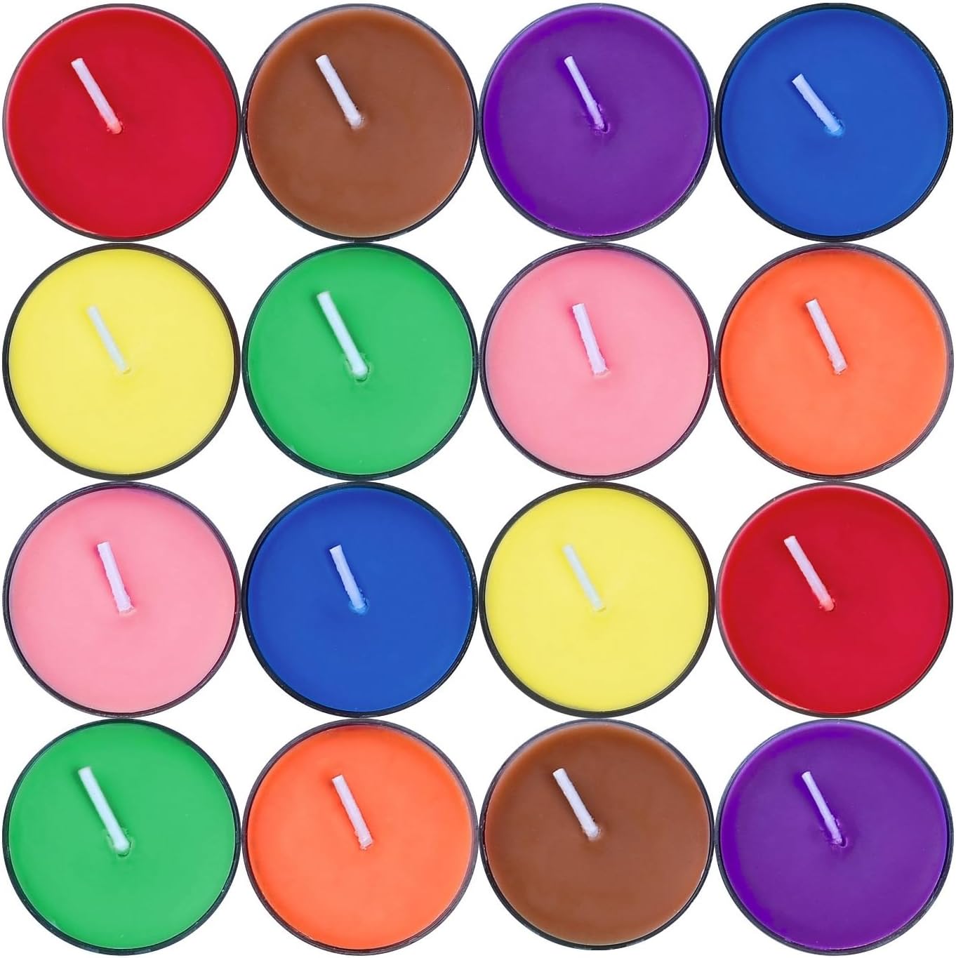 Unscented Colored Tealight Candles, Soy Wax with 4-5h Long Clean Burning, Perfect for DIY Candle Painting, Meditation, Witchcraft, Spell Chime Candles, Home Decor, and Gifts (Dark Color Series)