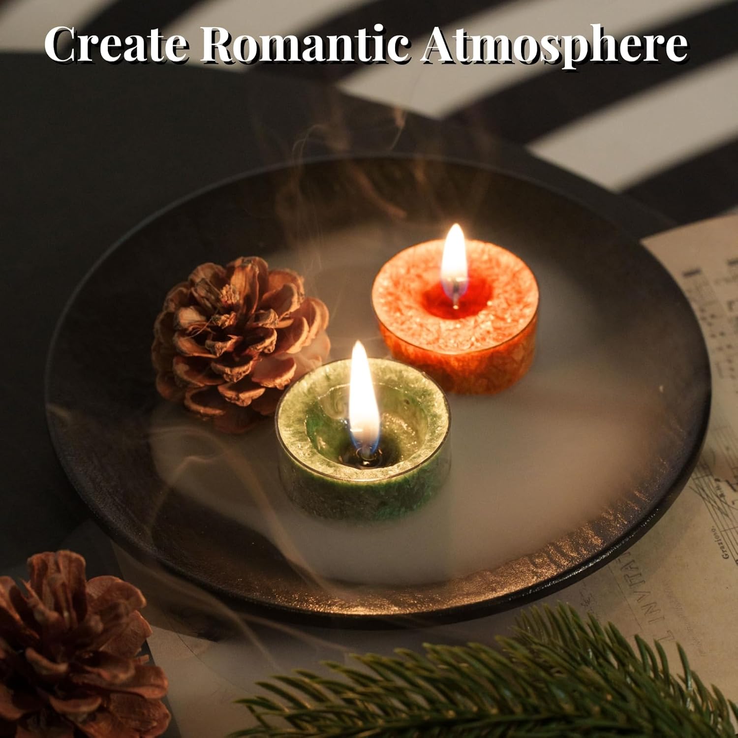 Premium Unscented Colored Tealight Candles, Frosty Style Natural Soy Wax Candles, Smokeless Tea Lights Perfect for Candle Painting, Meditation, Witchcraft, Spell Chime Candles, Home Decor and Gifts - Image 2