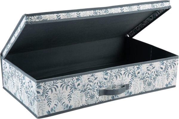 Non-Woven Under The Bed Storage Box | Dimensions: 28"x 16"x 6" | Bedroom Organization | Foldable | Lidded | Parterre - Image 2