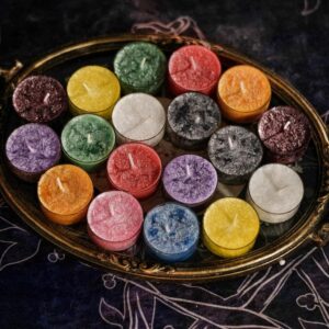 Premium Unscented Colored Tealight Candles, Frosty Style Natural Soy Wax Candles, Smokeless Tea Lights Perfect for Candle Painting, Meditation, Witchcraft, Spell Chime Candles, Home Decor and Gifts